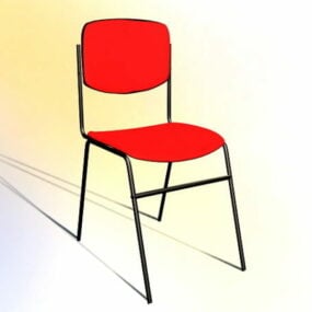 كرسي مؤتمرات قابل للتكديس أثاث ثلاثي الأبعاد