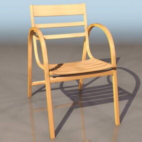 スタック可能な合板椅子 3D モデル