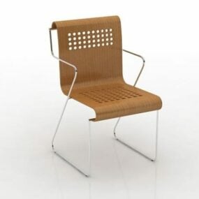 نموذج كرسي مطعم قابل للتكديس ثلاثي الأبعاد