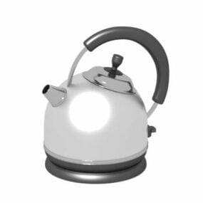Ruostumaton sähköinen vedenkeitin teekannu 3d-malli