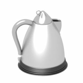Chrome Pot Kitchen Appliance 3d model