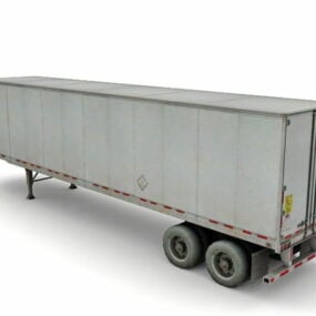 Mô hình 3d Trailer xe tải tiêu chuẩn