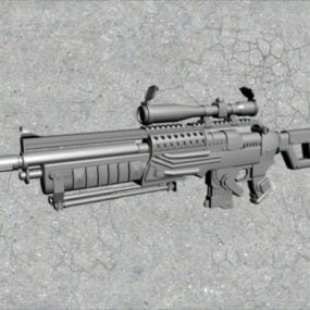 3d модель штурмової гвинтівки стімпанк