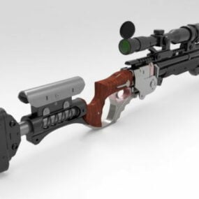 نموذج بندقية قنص Steampunk ثلاثي الأبعاد