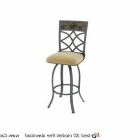 Furniture Steel Bar Stool High Chair 3d model