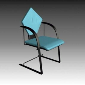 Krzesło wspornikowe ze stalowymi nogami Model 3D