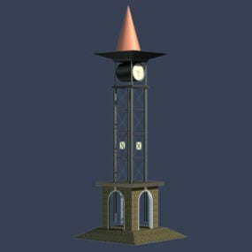 尖塔の鐘楼 3D モデル
