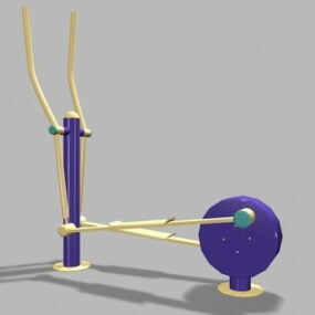 Ocelová tyč vybavení mateřské školy 3D model