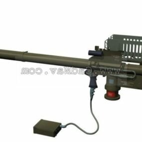 Bazooka With Bullet 3d model