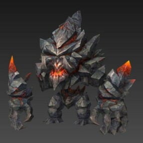 Karaktär Stone Monster 3d-modell