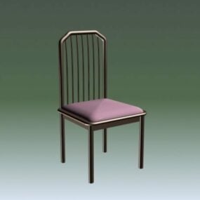 דגם תלת מימד של כיסא גב ישר