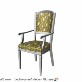 Furniture Straight Back Dining Chair 3d model