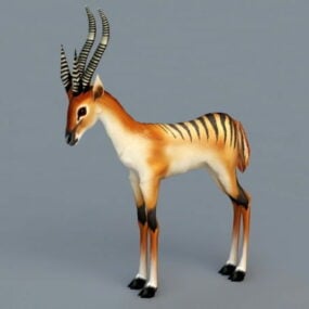 Stribet Gazelle 3d-model