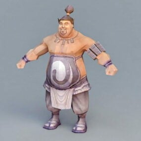 Modelo 3D de personagem masculino de açougueiro forte