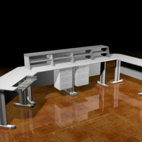 Stüdyo İş İstasyonu Masası 3D modeli