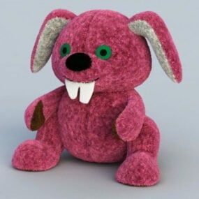 Stuffed Rabbit Plush Toy 3d model