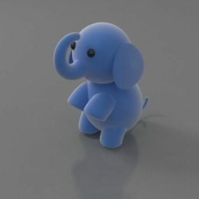 Modello 3d dell'elefante del bambino dell'animale farcito
