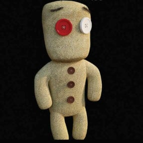 Stuffed Cartoon Toy Figure 3d model