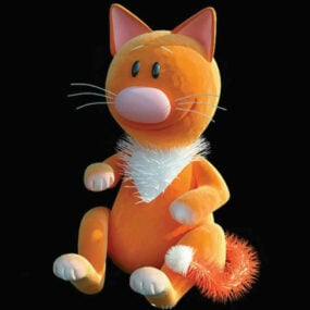 भरवां बिल्ली खिलौना 3डी मॉडल