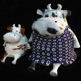 Stuffed Cow Soft Toy 3d model