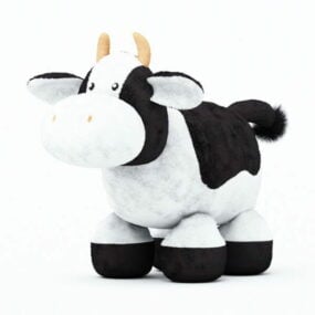 Modelo 3d de brinquedo de vaca recheada