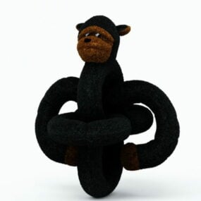 Stuffed Monkey Toy 3d model