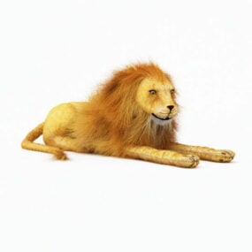 Stuffed Plush Lion 3d model