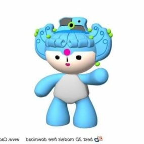 Uppstoppad mjukleksak Olympic Mascot 3d-modell