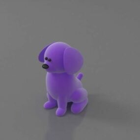 3д модель мягкой игрушки собаки