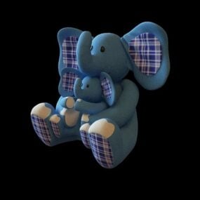 Model 3D wypchanego słonia
