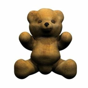 Modello 3d dell'orsacchiotto del giocattolo farcito