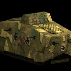 Sturmpanzerwagen Oberschlesien Panzer 3D-Modell