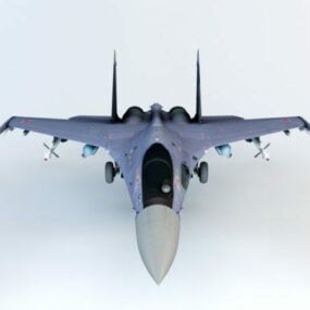 Avión de combate Su-27 Flanker modelo 3d
