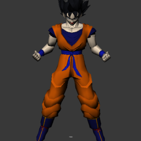 Super Vegeta Dragon Ball Goku Split Animated 3d model