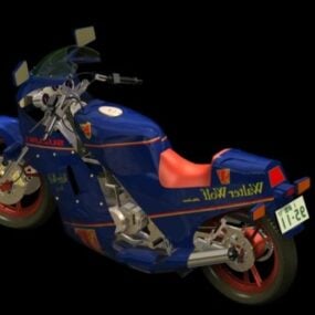 स्किफ़ि मोटरसाइकिल फाइव व्हीलर 3डी मॉडल
