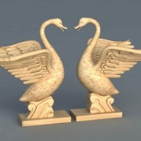 3D model sochy labutí zahrady