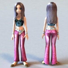 Солодка 3d-модель дівчини з аніме-манги