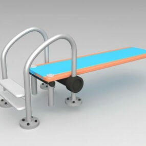 Swimming Pool Diving Board 3d model