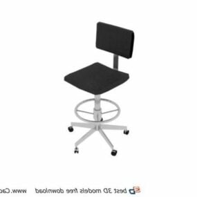 Swivel Barstool Bistro Chair Furniture 3d model
