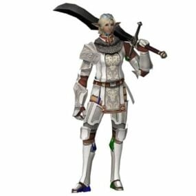 Fantasy Swordsman Character 3d-modell