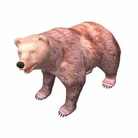Modelo 3d animal do urso pardo sírio