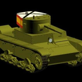 T-26 戦車 3D モデル