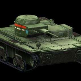Mô hình 38d xe tăng hạng nhẹ T-3