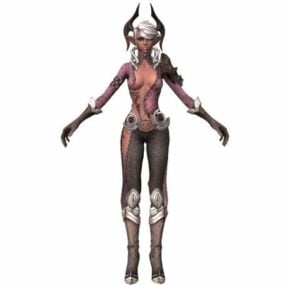 Postava Tera Castanic Female Warrior 3D model