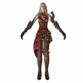 Postava Tera High Elf Female Warrior 3D model