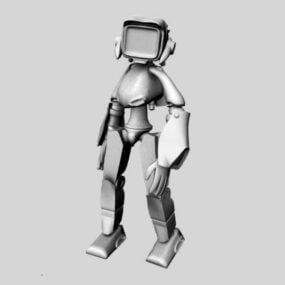 Τρισδιάστατο μοντέλο χαρακτήρων ρομπότ τηλεόρασης