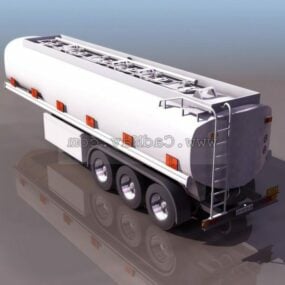 Tanker Kamyon Römork Aracı 3d modeli