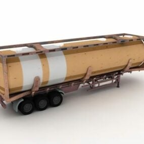 油罐车拖车3d模型