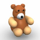 Personagem de desenho animado de ursinho de pelúcia