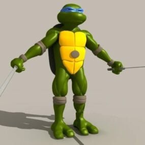Modelo 3D das Tartarugas Ninja Adolescentes Mutantes